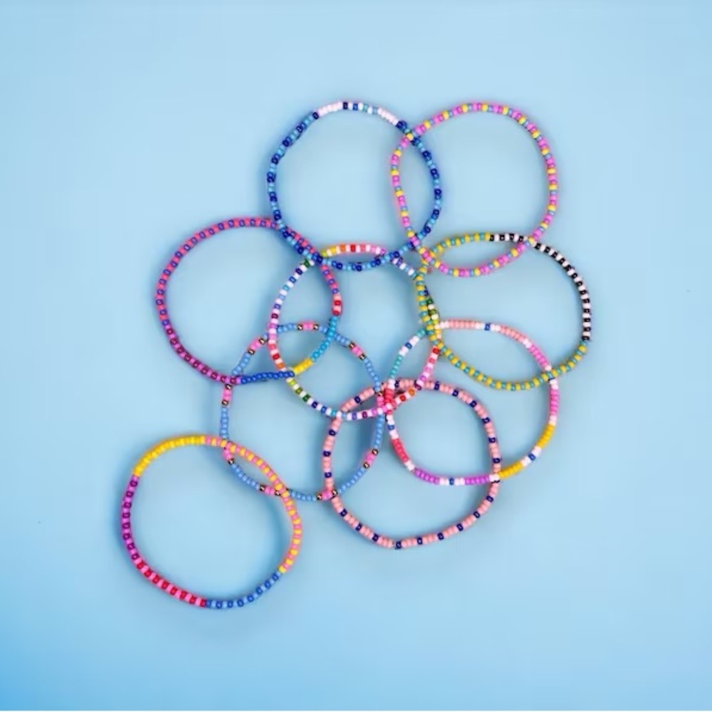 Set of 10 Random Seed Bead Bracelets